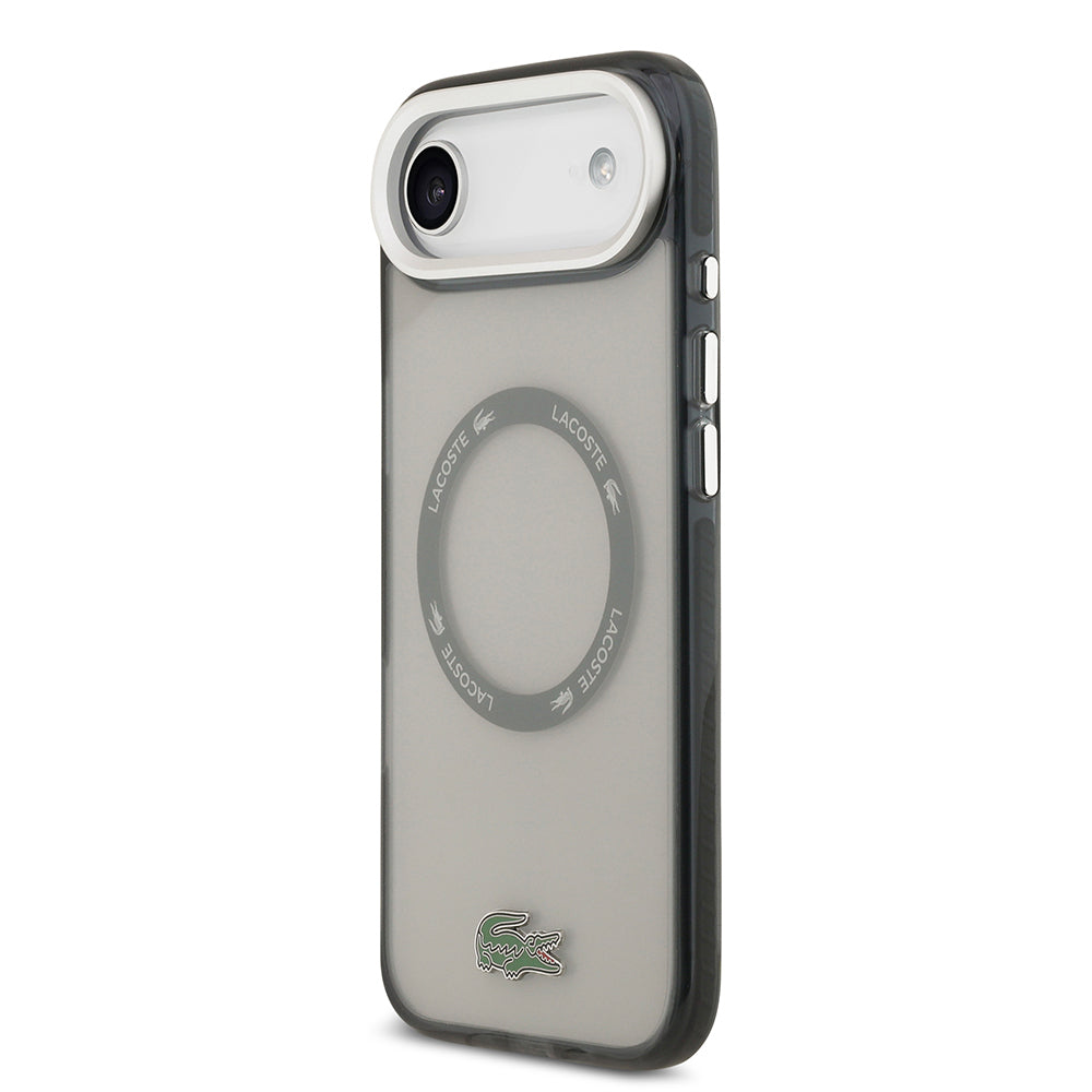 Lacoste iPhone 17 Air Orjinal Lisanslı M-safe Şarj Özellikli İkonik Timsah Logolu Buzlu Kılıf