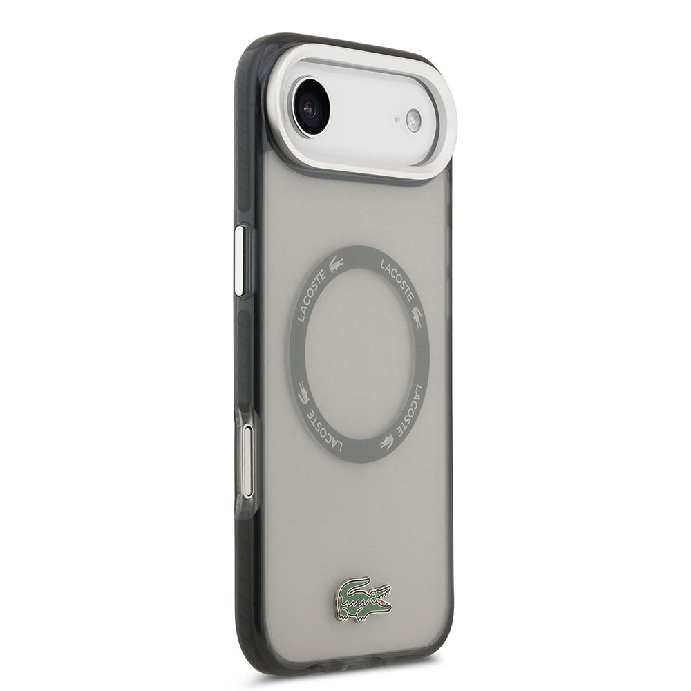 Lacoste iPhone 17 Air Orjinal Lisanslı M-safe Şarj Özellikli İkonik Timsah Logolu Buzlu Kılıf