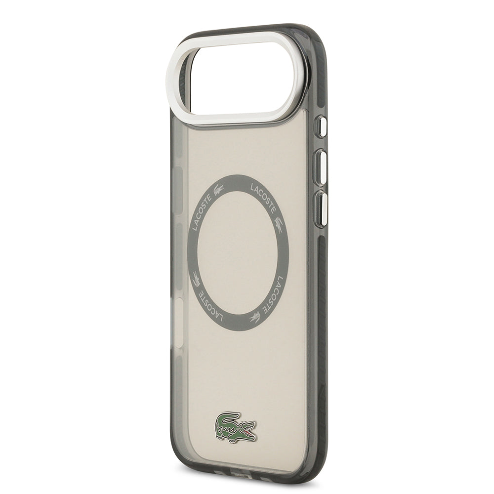 Lacoste iPhone 17 Air Orjinal Lisanslı M-safe Şarj Özellikli İkonik Timsah Logolu Buzlu Kılıf