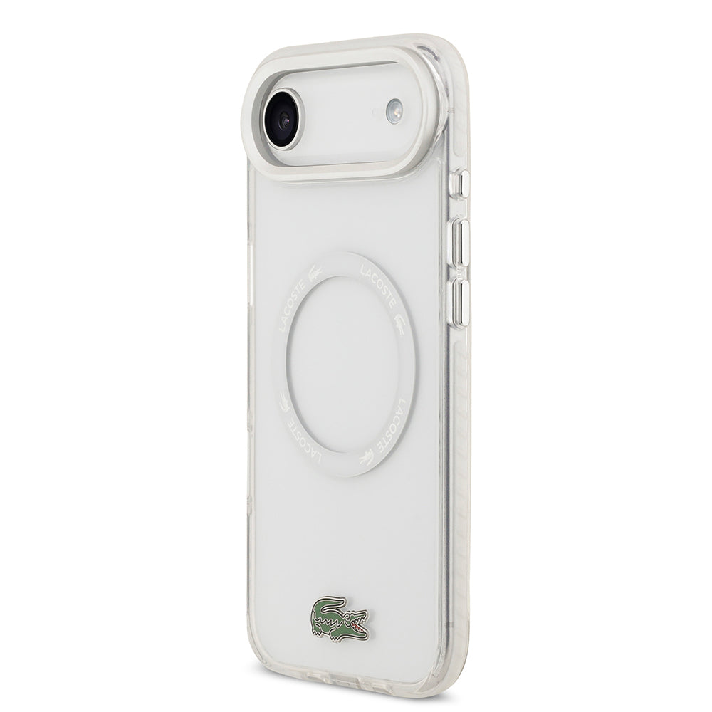 Lacoste iPhone 17 Air Orjinal Lisanslı M-safe Şarj Özellikli İkonik Timsah Logolu Buzlu Kılıf