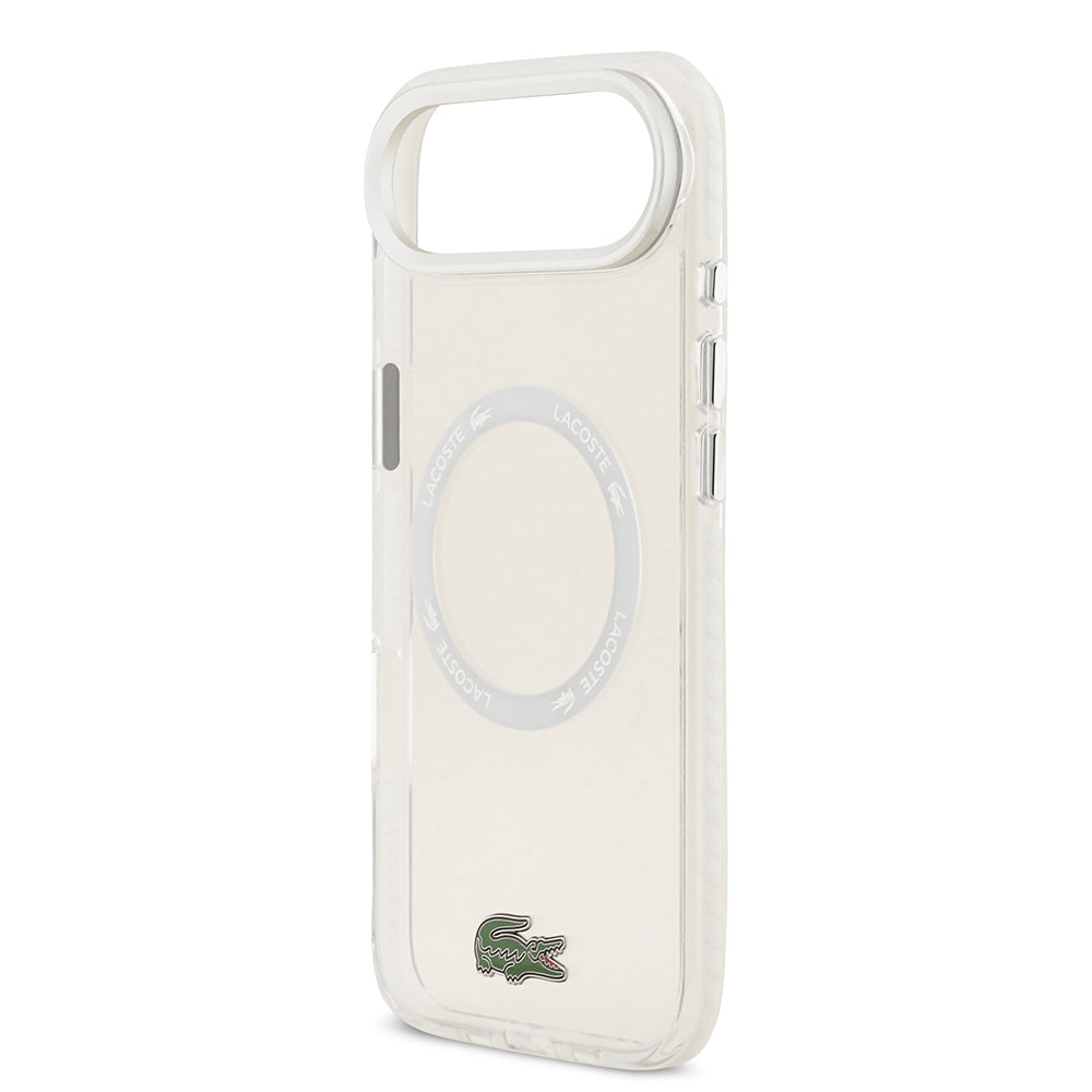 Lacoste iPhone 17 Air Orjinal Lisanslı M-safe Şarj Özellikli İkonik Timsah Logolu Buzlu Kılıf