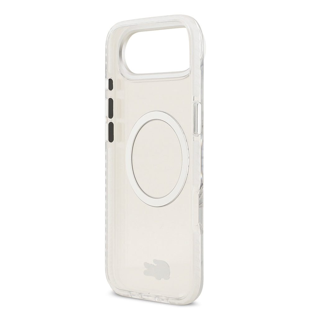 Lacoste iPhone 17 Air Orjinal Lisanslı M-safe Şarj Özellikli İkonik Timsah Logolu Buzlu Kılıf