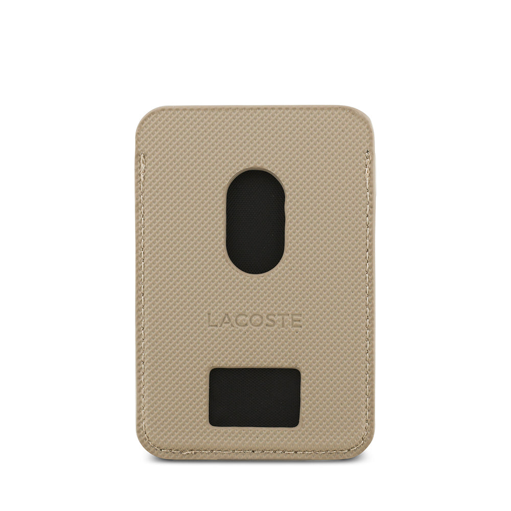 Lacoste iPhone 17 Air Orjinal Lisanslı M-safe Şarj Özellikli PU Pike Desenli Metal Logolu Kartlıklı Kılıf