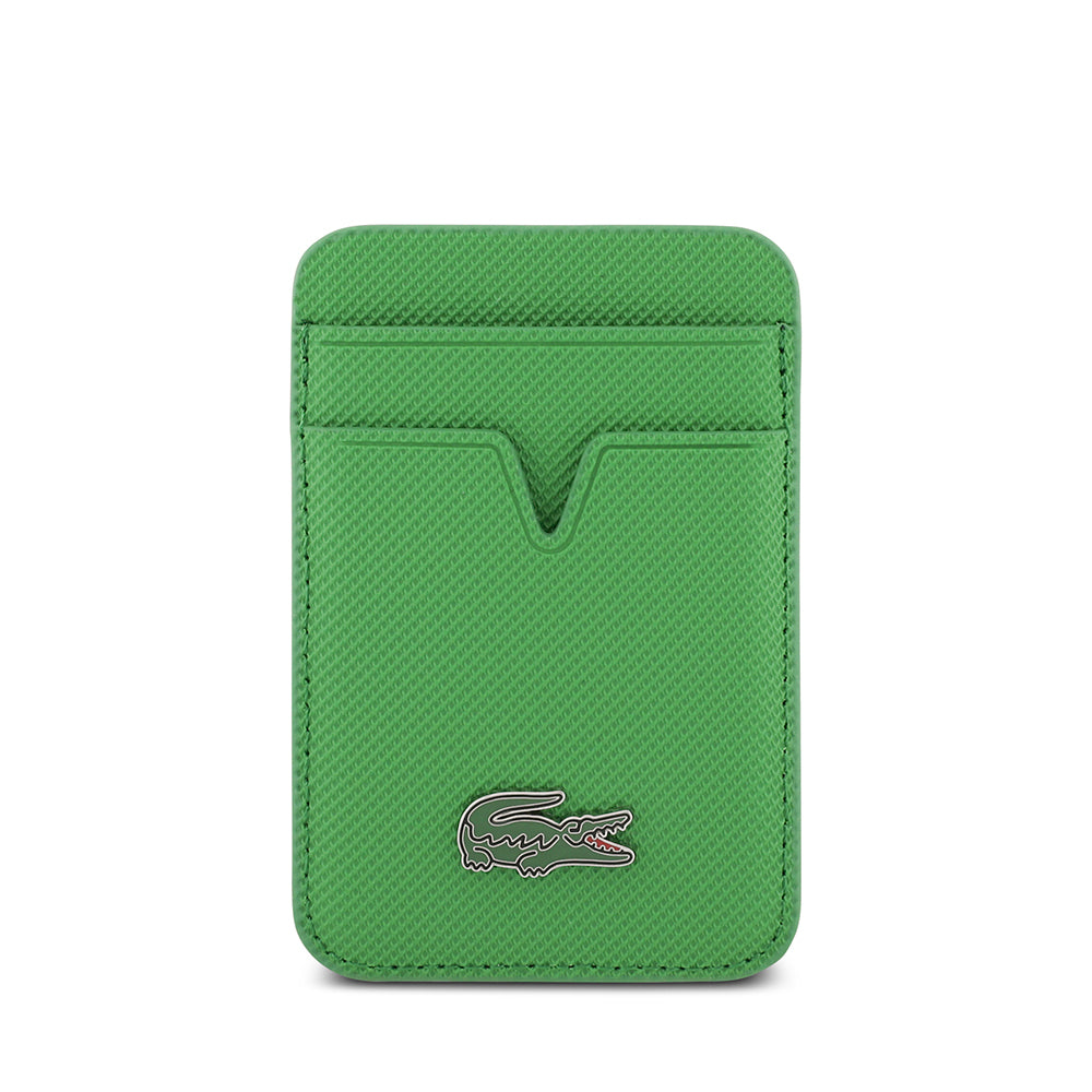 Lacoste iPhone 17 Air Orjinal Lisanslı M-safe Şarj Özellikli PU Pike Desenli Metal Logolu Kartlıklı Kılıf
