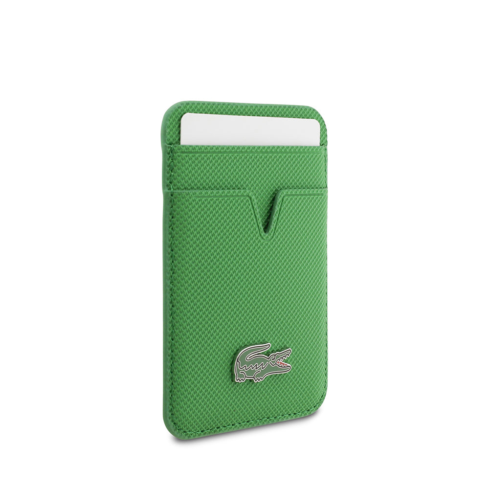 Lacoste iPhone 17 Air Orjinal Lisanslı M-safe Şarj Özellikli PU Pike Desenli Metal Logolu Kartlıklı Kılıf
