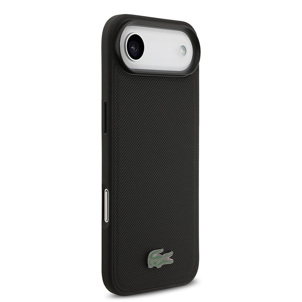 Lacoste iPhone 17 Air Orjinal Lisanslı M-safe Şarj Özellikli PU Pike Desenli Metal Logolu Kartlıklı Kılıf