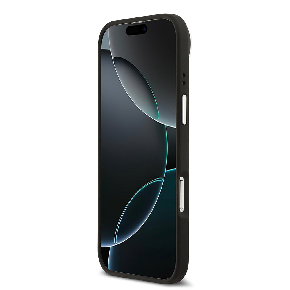 Lacoste iPhone 17 Air Orjinal Lisanslı M-safe Şarj Özellikli PU Pike Desenli Standlı Metal Logolu Kılıf