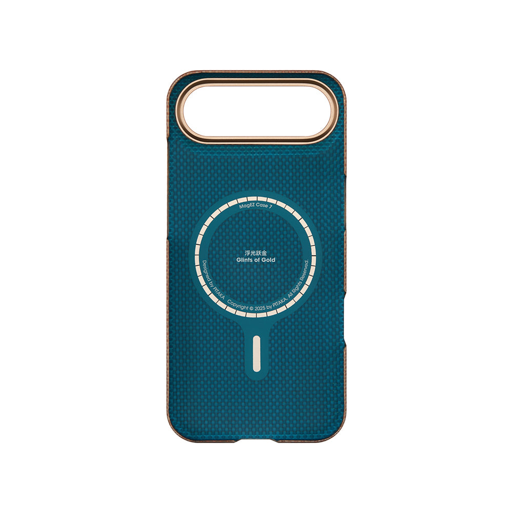 Pitaka Glints of Gold Ultra Slim Serisi iPhone 17 Air M-safe Şarj Özellikli Aramid Fiber Kılıf