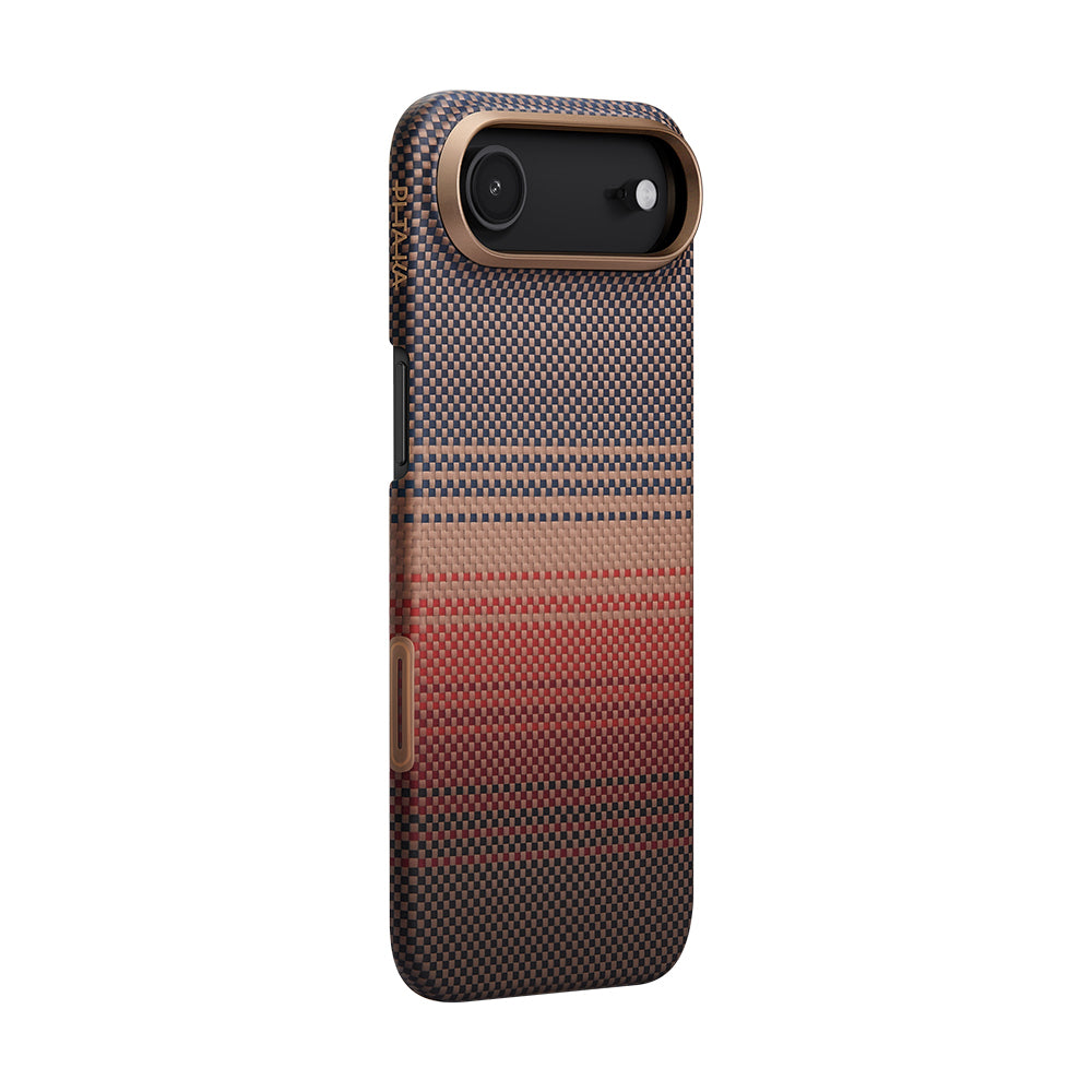 Pitaka Tactile Woven Sunset-Moonrise Serisi iPhone 17 Air M-safe Aramid Fiber Sunset Kılıf