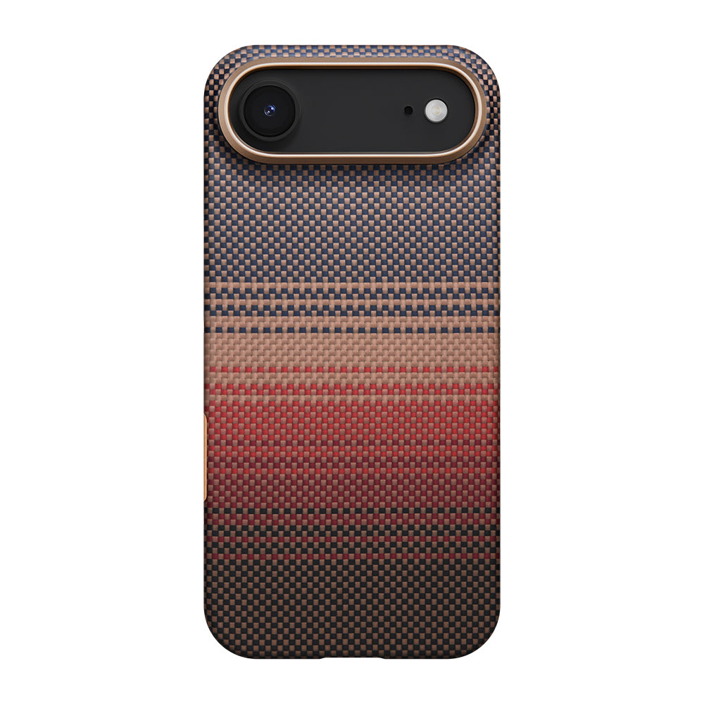 Pitaka Tactile Woven Sunset-Moonrise Serisi iPhone 17 Air M-safe Aramid Fiber Sunset Kılıf