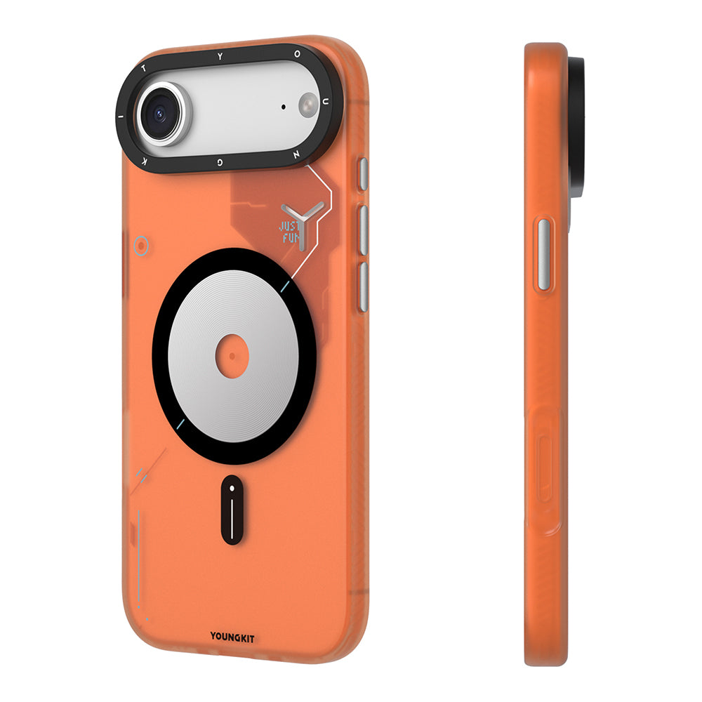 Youngkit Disc Battle iPhone 17 Air Kılıf M-safe Şarj Özellikli Disk Desenli Kılıf