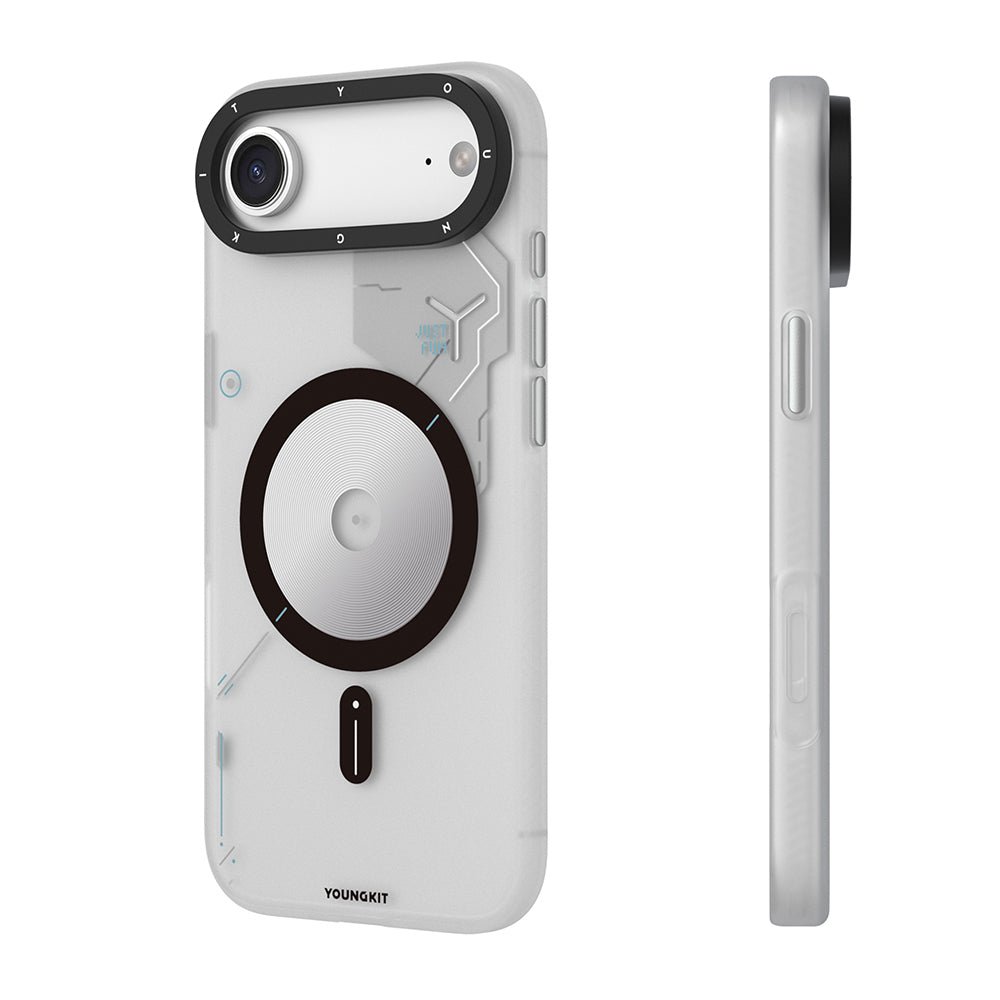 Youngkit Disc Battle iPhone 17 Air Kılıf M-safe Şarj Özellikli Disk Desenli Kılıf