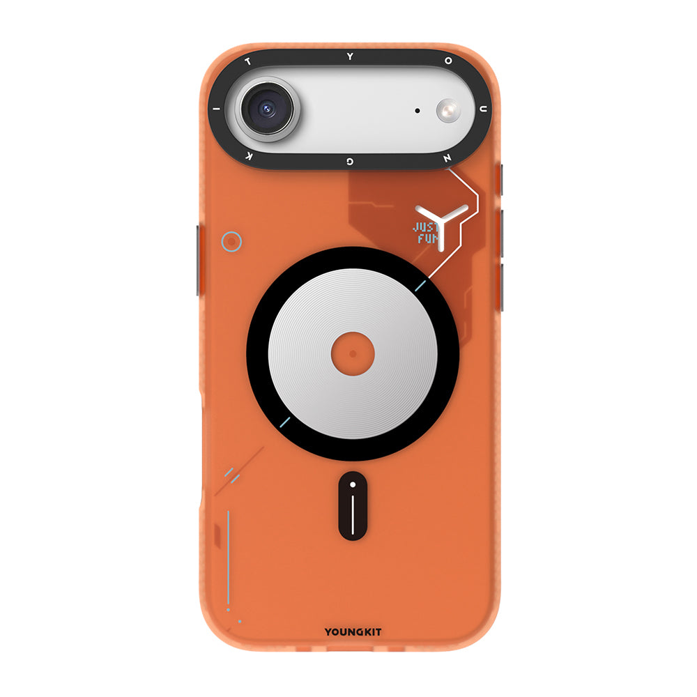 Youngkit Disc Battle iPhone 17 Air Kılıf M-safe Şarj Özellikli Disk Desenli Kılıf