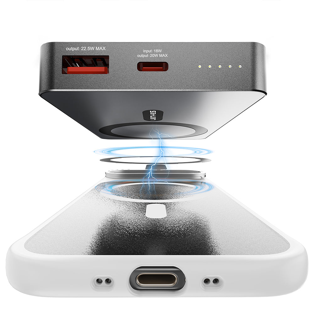 Lenyes CK226 iPhone 17 Air M-safe Şarj Özellikli Metal Kamera Standlı PC Kılıf