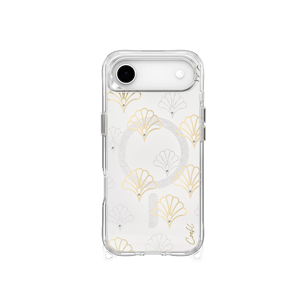 Coehl Maree iPhone 17 Air M-safe Şarj Özellikli Şeffaf Desenli Arka Yüzey Kılıf