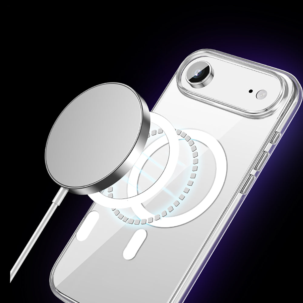 Wlons Pita iPhone 17 Air M-safe Şarj Özellikli Transparan Sert PC Kılıf