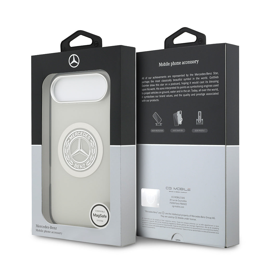 Mercedes Benz iPhone 17 Air Orjinal Lisanslı M-safe Şarj Özellikli Çift Katmanlı PC Nostaljik Yıldız Dizayn Kılıf