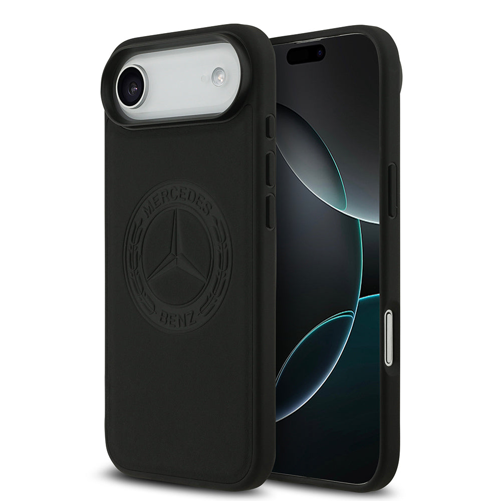 Mercedes Benz iPhone 17 Air Orjinal Lisanslı Magsafe Hakiki Deri Nostaljik Yıldız Dizayn Kılıf