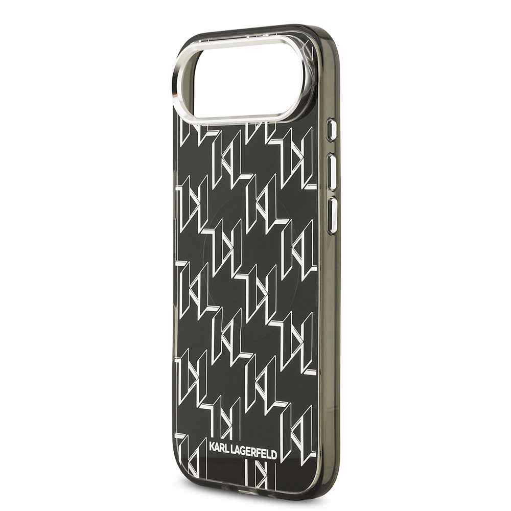 Karl Lagerfeld iPhone 17 Air Orjinal Lisanslı M-safe Şarj Özellikli IML Baskılı Monogram Dizayn Kılıf