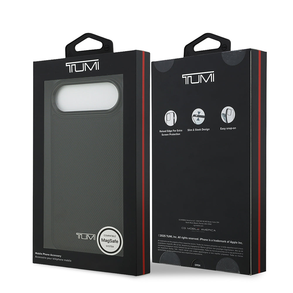 TUMI iPhone 17 Air M-safe Şarj Özellikli Deri Noktalı Dizayn Telefon Kılıfı