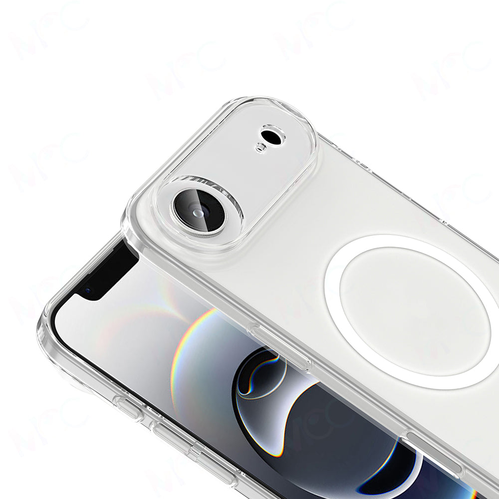 Cepax iPhone 17 Air Magsafe Şeffaf Kamera Çerçeveli Porto Telefon Kılıfı