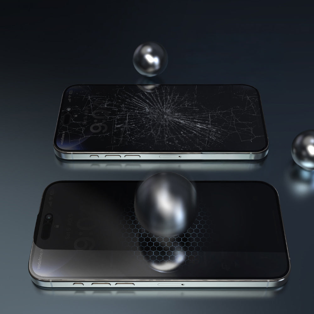 Wiwu Wi-SQ009 iPhone 17 Air Easy Install iPrivacy 360° Anti-Peep Oleofobik Temperli Cam Ekran Koruyucu + Kolay Uygulama Aparatlı