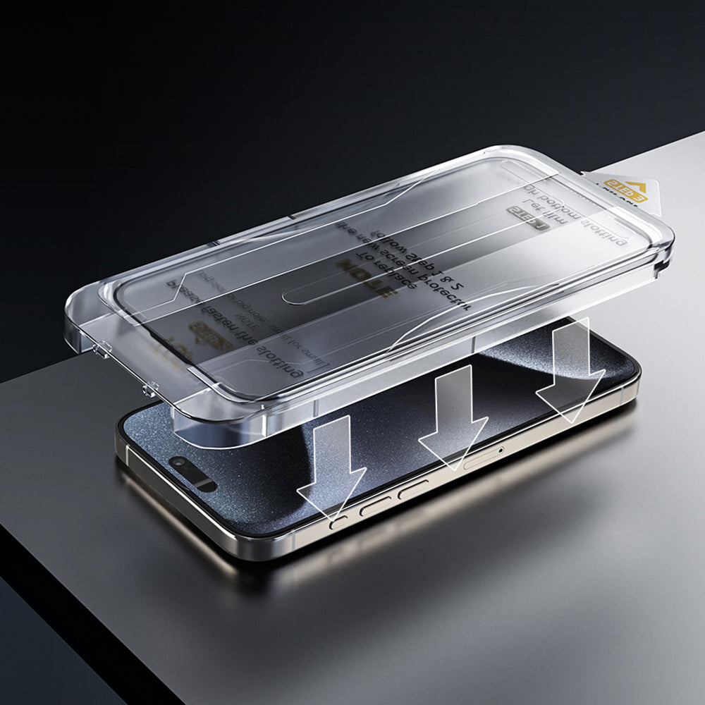 Wiwu Wi-SQ009 iPhone 17 Air Easy Install iPrivacy 360° Anti-Peep Oleofobik Temperli Cam Ekran Koruyucu + Kolay Uygulama Aparatlı