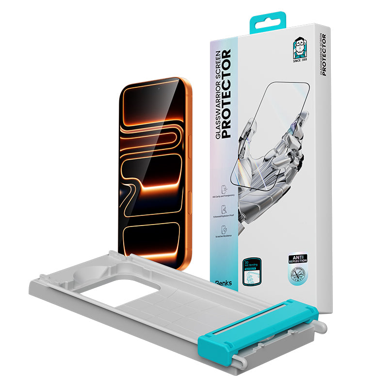 Benks Glass Warrior 2.0 AR-EZFita iPhone 17 Cam Ekran Koruyucu + Kolay Uygulama Aparatı