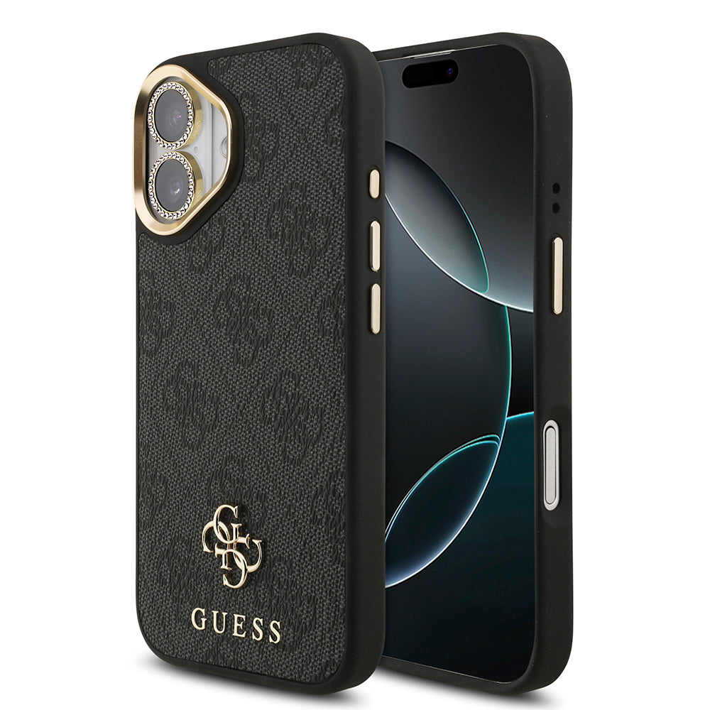 Guess iPhone 17 Orjinal Lisanslı 4G ve Yazı Logolu Kılıf + Ekran Koruyucu + Lens Koruyucu 3in1 Aksesuar Seti