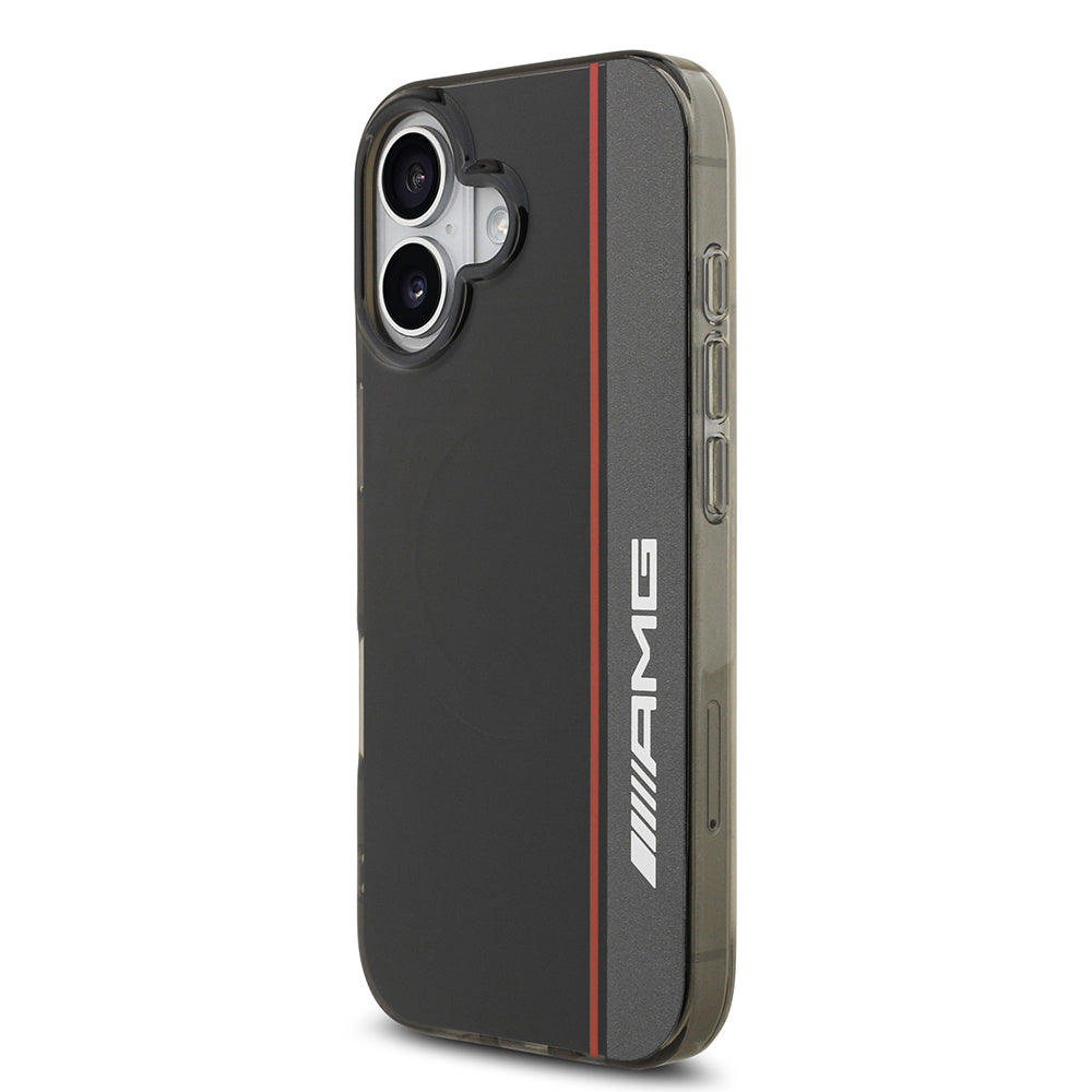 AMG iPhone 17 Orjinal Lisanslı M-safe Şarj Özellikli IML Baskı Logolu Çift Katmanlı Bow Lines Kılıf