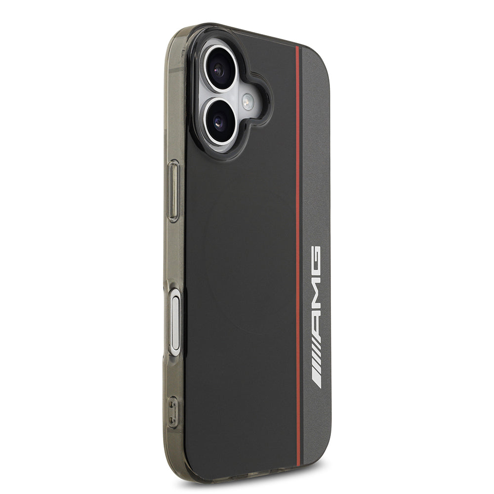 AMG iPhone 17 Orjinal Lisanslı M-safe Şarj Özellikli IML Baskı Logolu Çift Katmanlı Bow Lines Kılıf