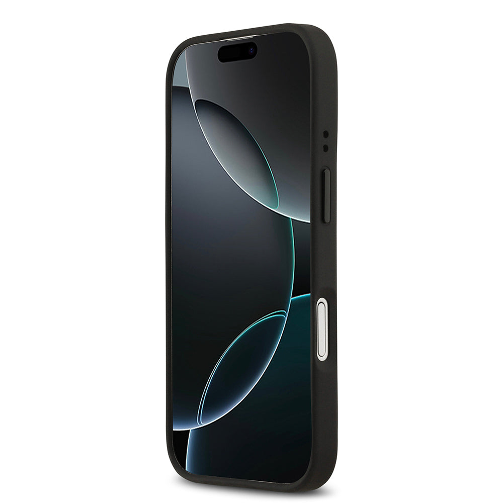 BMW iPhone 17 Orjinal Lisanslı M-safe Şarj Özellikli Metal BMW ve M Logolu PU Karbon Tasarımlı Kılıf