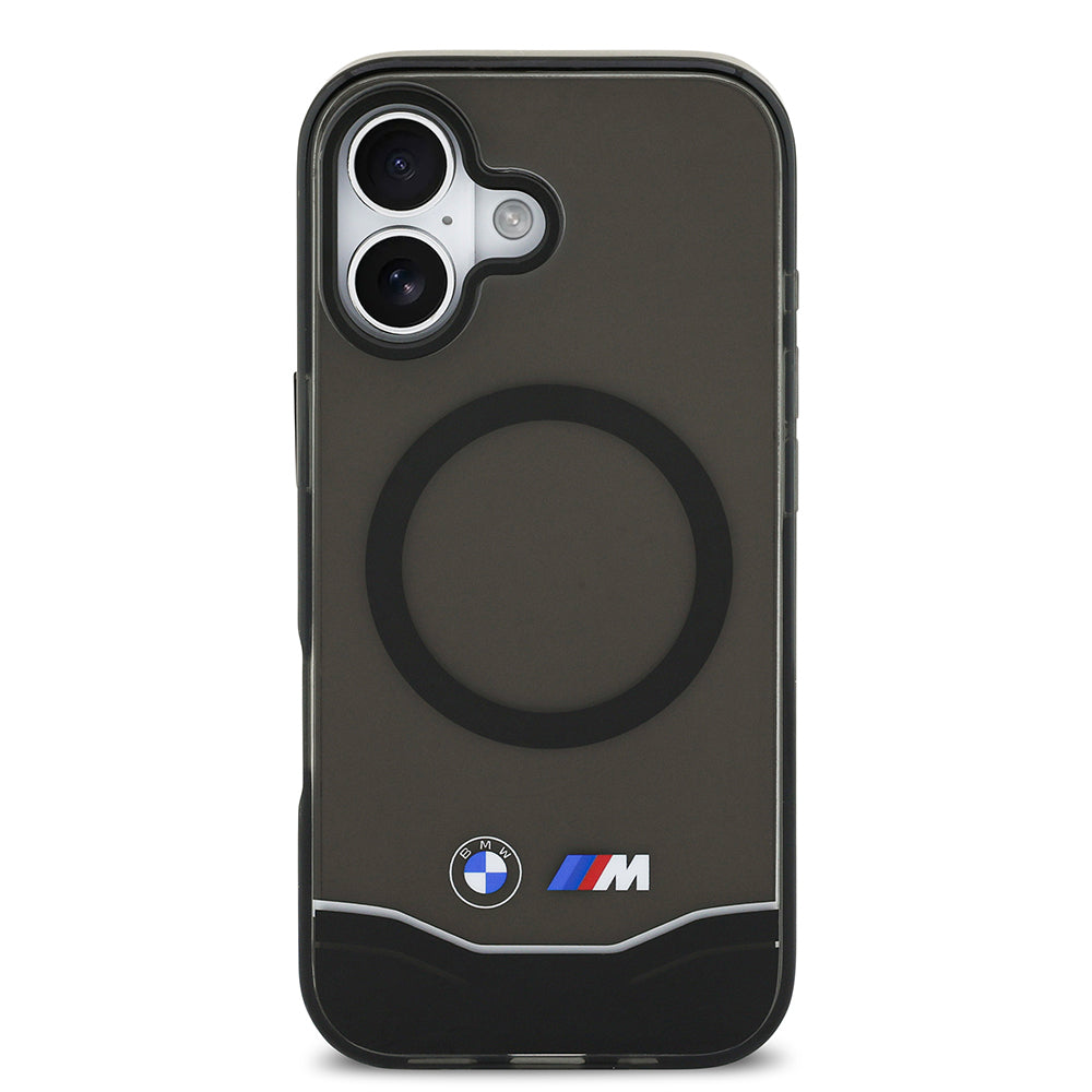 BMW iPhone 17 Orjinal Lisanslı M-safe Şarj Özellikli Metal Buton Tasarımlı Tranparan M Dizayn Kılıf