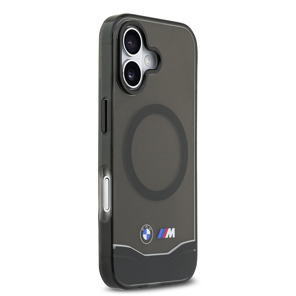 BMW iPhone 17 Orjinal Lisanslı M-safe Şarj Özellikli Metal Buton Tasarımlı Tranparan M Dizayn Kılıf