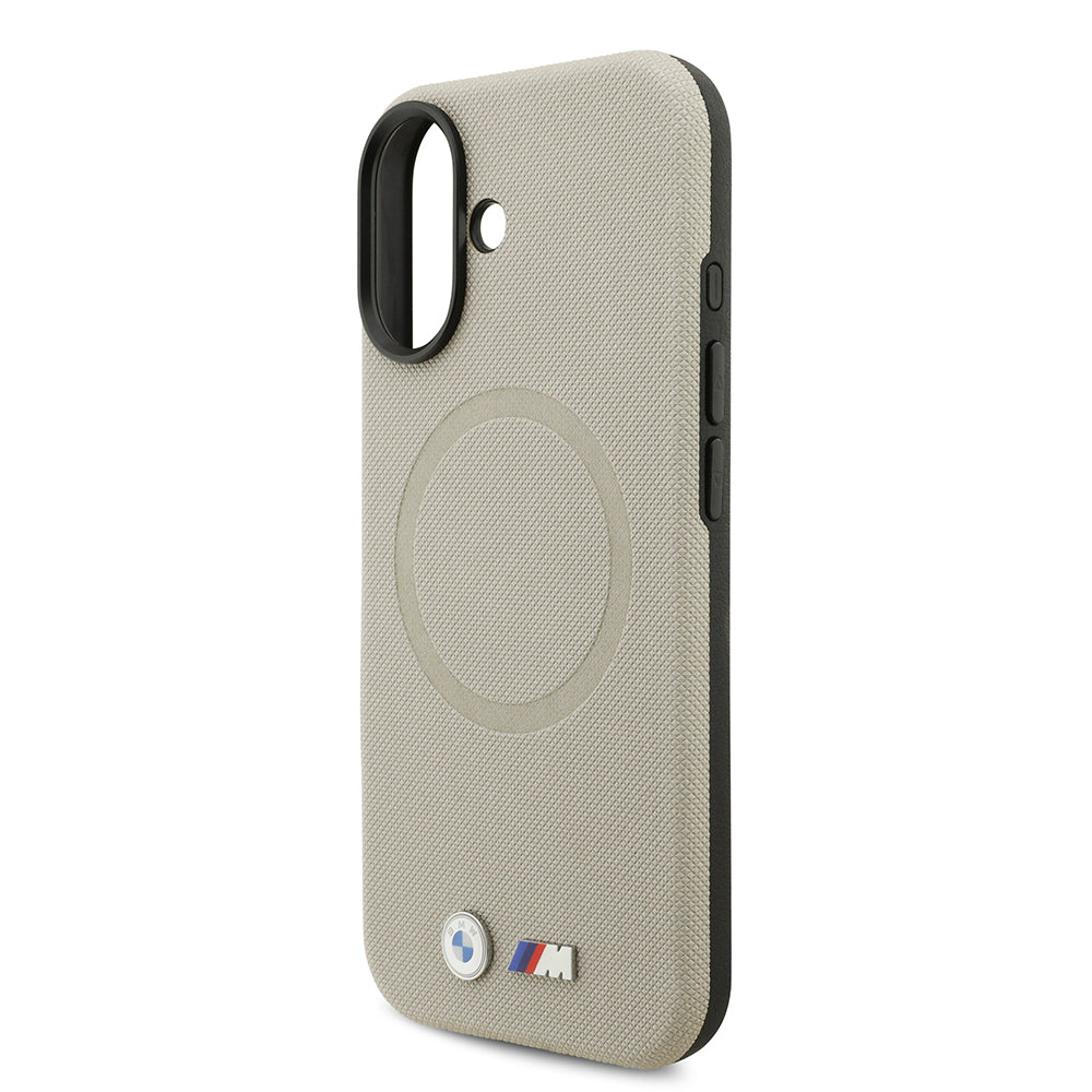 BMW iPhone 17 Orjinal Lisanslı M-safe Şarj Özellikli Metal Logolu Delikli M Dizayn Deri Kılıf