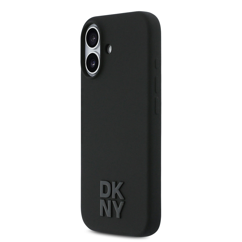 DKNY iPhone 17 Orjinal Lisanslı M-safe Şarj Özellikli Metal Logolu Silikon Telefon Kılıfı