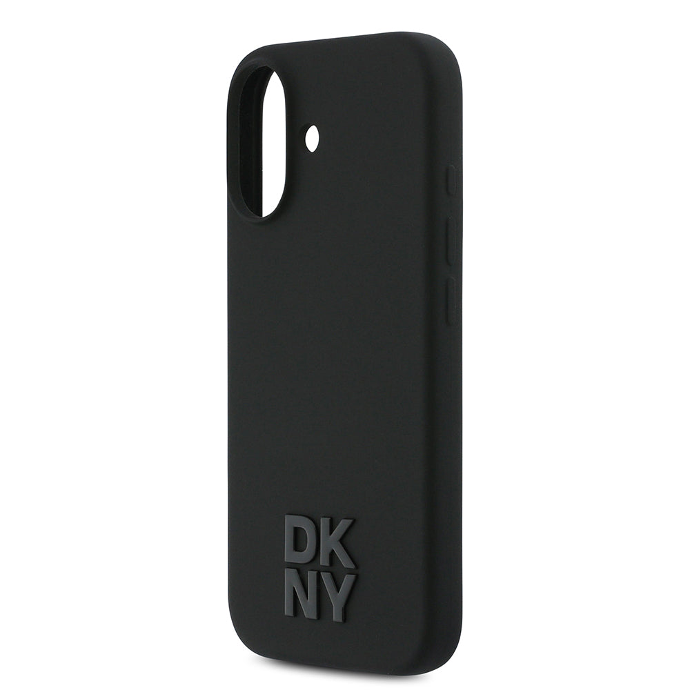 DKNY iPhone 17 Orjinal Lisanslı M-safe Şarj Özellikli Metal Logolu Silikon Telefon Kılıfı