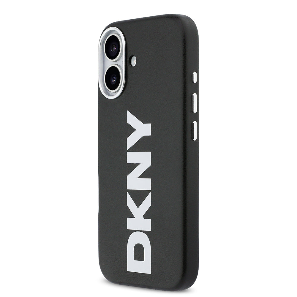 DKNY iPhone 17 Orjinal Lisanslı M-safe Şarj Özellikli PU Büyük Dikey Logolu Telefon Kılıfı