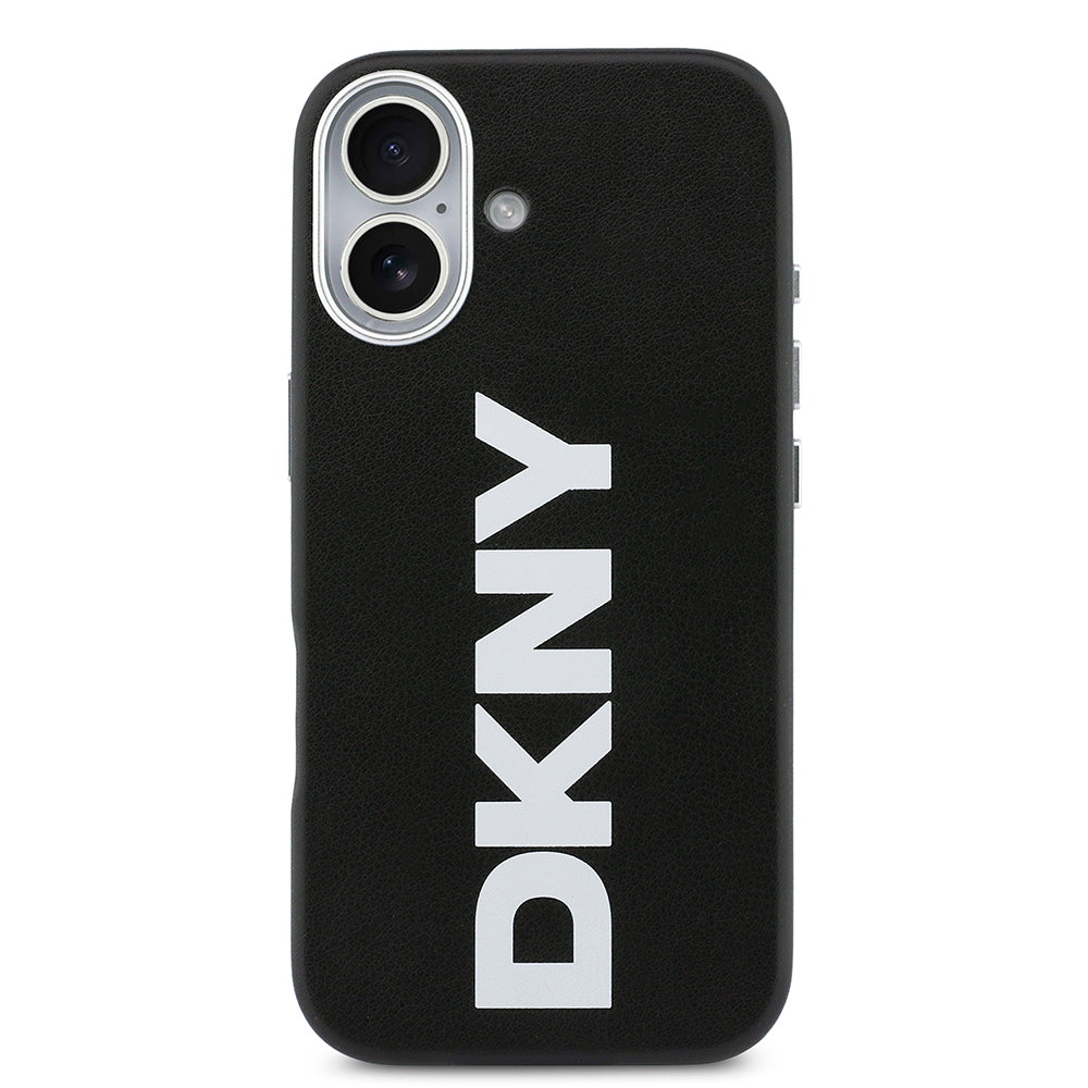 DKNY iPhone 17 Orjinal Lisanslı M-safe Şarj Özellikli PU Büyük Dikey Logolu Telefon Kılıfı