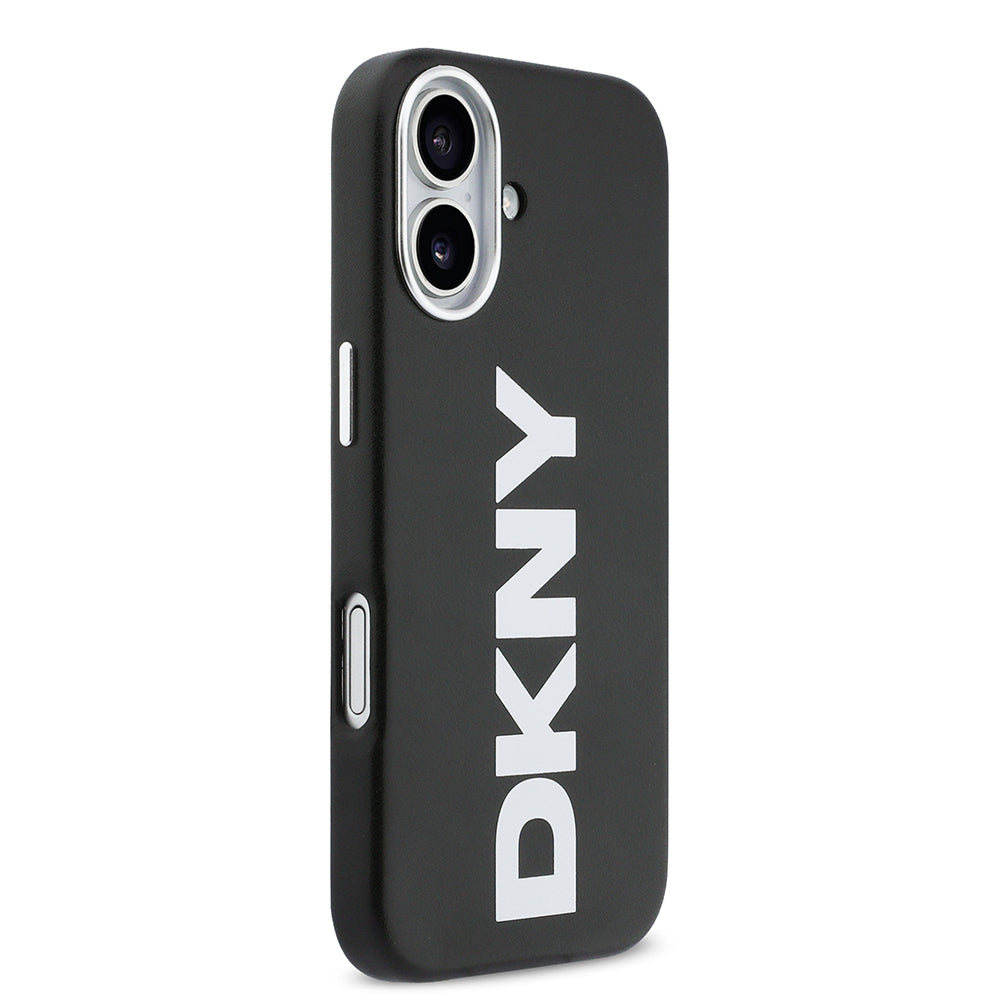 DKNY iPhone 17 Orjinal Lisanslı M-safe Şarj Özellikli PU Büyük Dikey Logolu Telefon Kılıfı