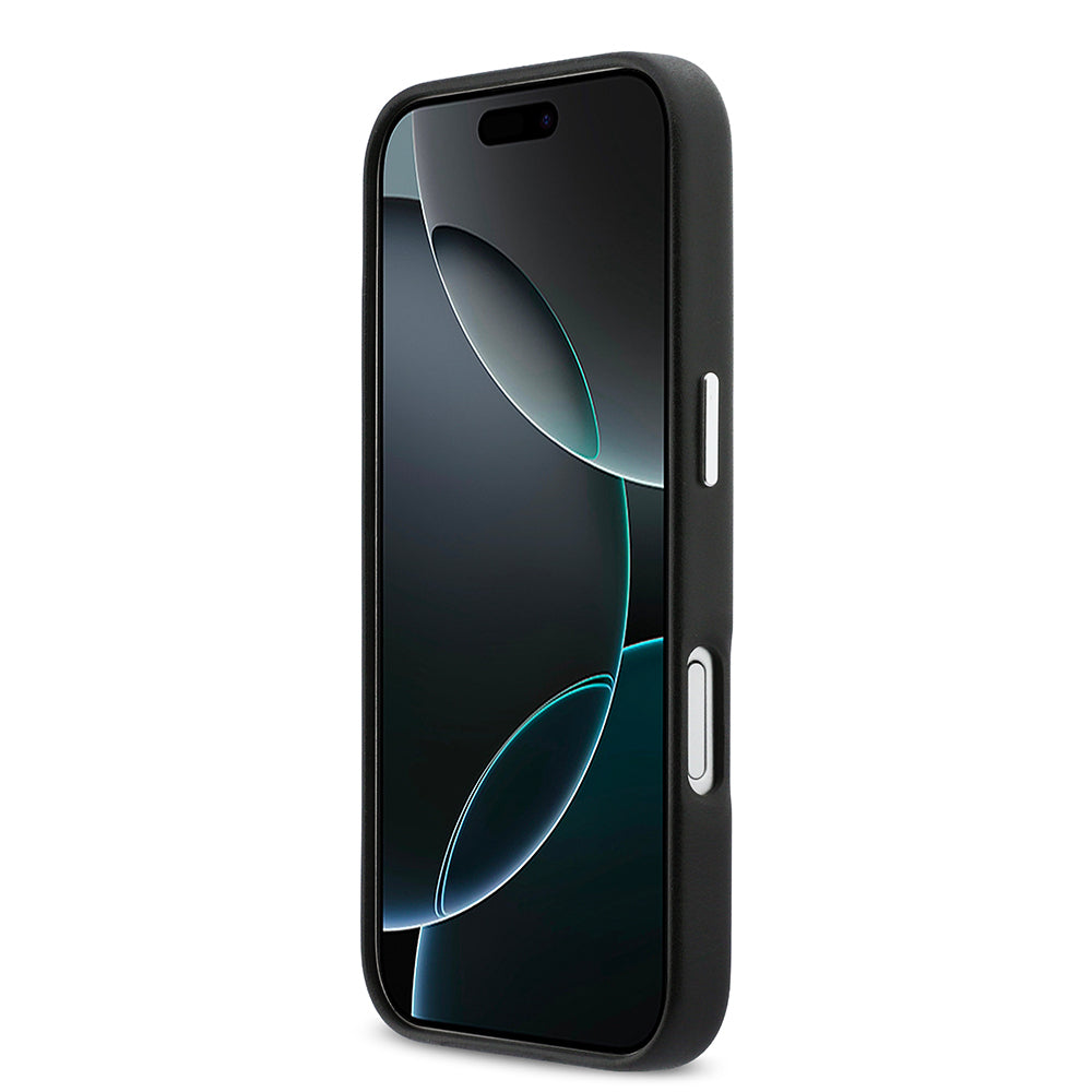 DKNY iPhone 17 Orjinal Lisanslı M-safe Şarj Özellikli PU Büyük Dikey Logolu Telefon Kılıfı