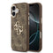 Guess iPhone 17 Orjinal Lisanslı Gold Metal Kamera Çerçeveli 4G Desenli Metal Büyük 4G ve Yazı Logolu Telefon Kılıfı