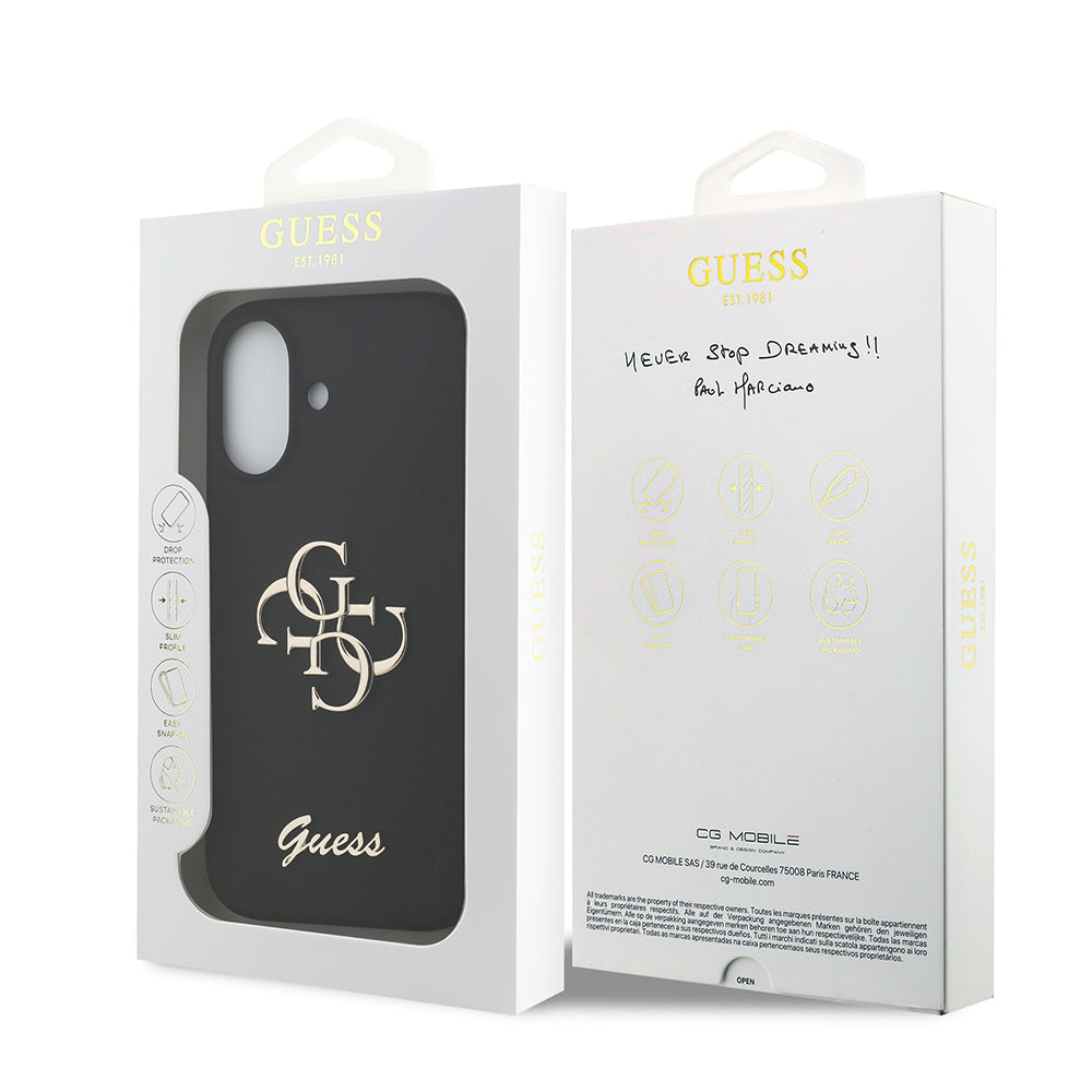 Guess iPhone 17 Orjinal Lisanslı Grained Yazı Logolu Telefon Kılıfı