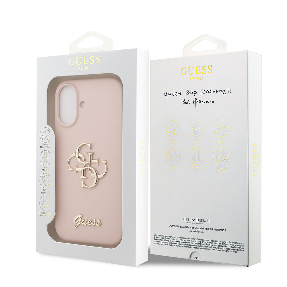 Guess iPhone 17 Orjinal Lisanslı Grained Yazı Logolu Telefon Kılıfı