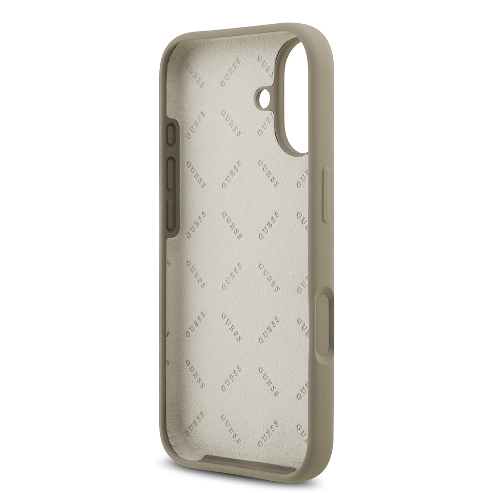 Guess iPhone 17 Orjinal Lisanslı Grained Yazı Logolu Telefon Kılıfı