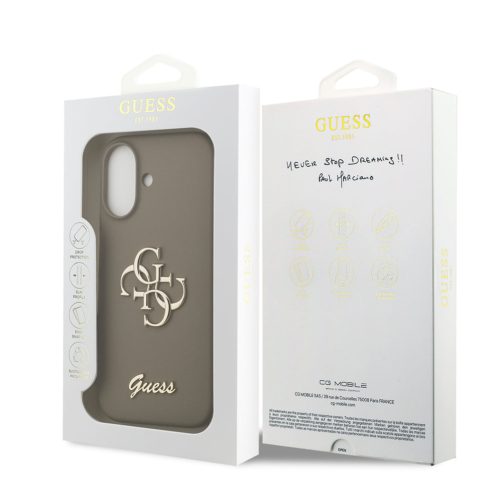 Guess iPhone 17 Orjinal Lisanslı Grained Yazı Logolu Telefon Kılıfı
