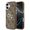 Guess iPhone 17 Orjinal Lisanslı Gümüş Metal Kamera Çerçeveli 4G Desenli Metal Büyük 4G ve Yazı Logolu Kılıf