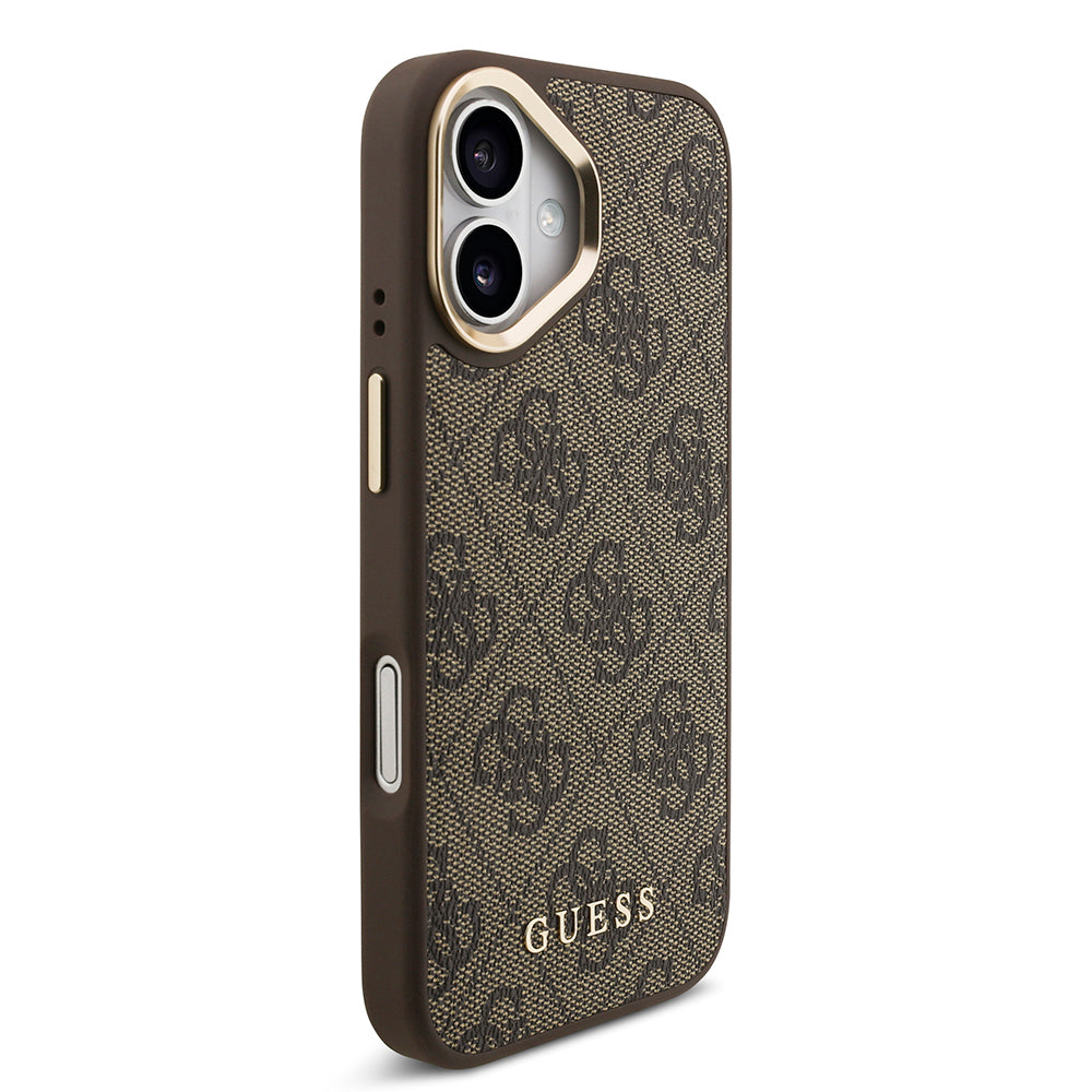 Guess iPhone 17 Orjinal Lisanslı M-safe Şarj Özellikli 4G Metal Büyük Logolu Kartlıklı Kılıf