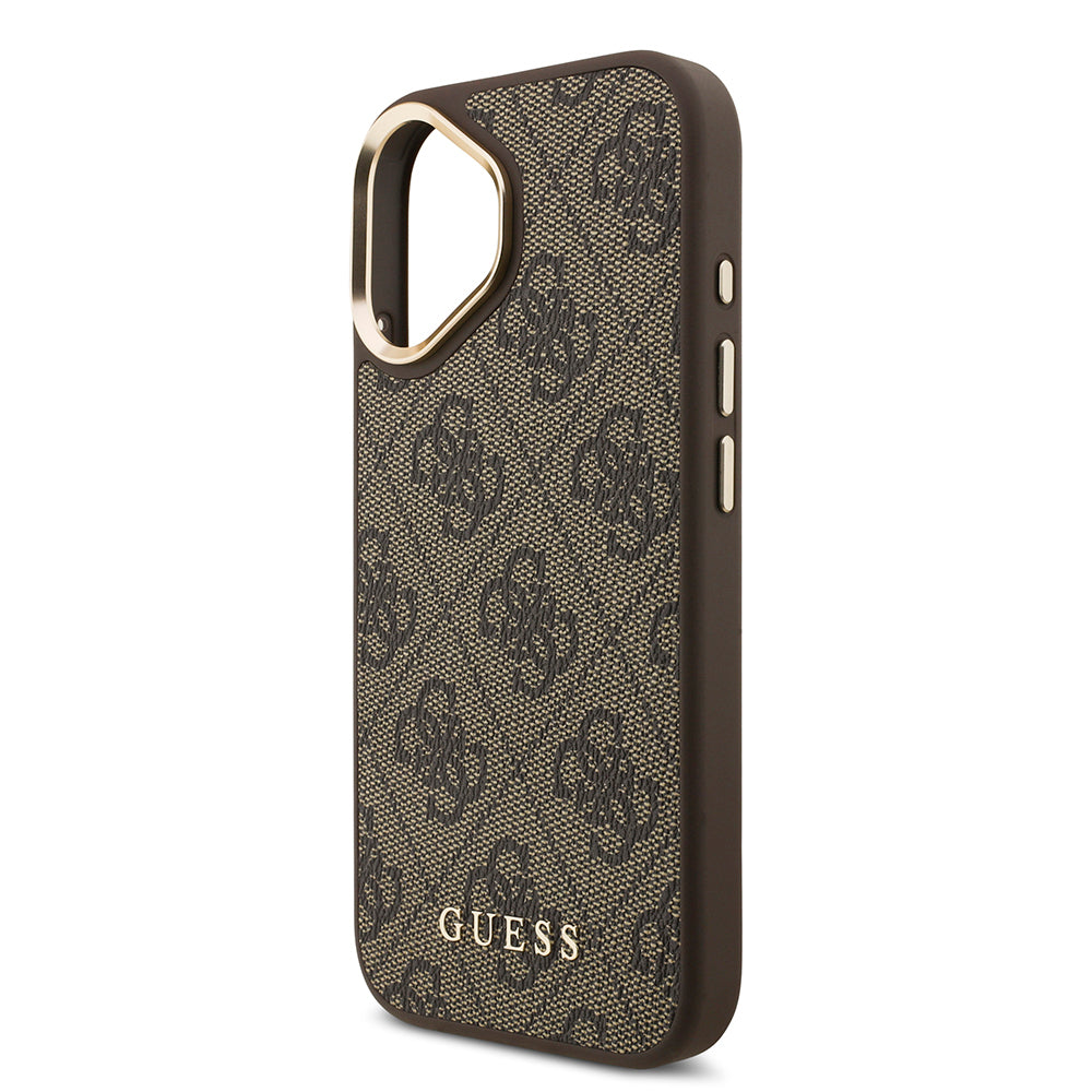 Guess iPhone 17 Orjinal Lisanslı M-safe Şarj Özellikli 4G Metal Büyük Logolu Kartlıklı Kılıf