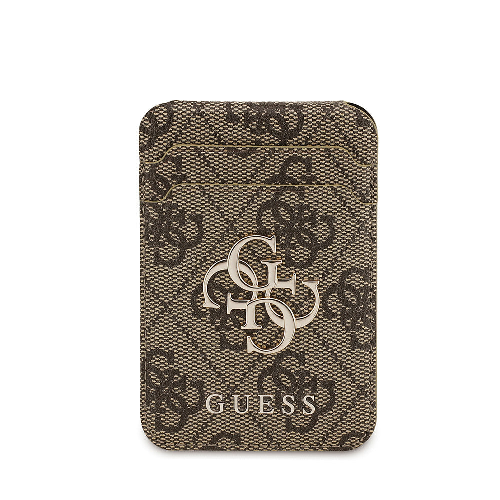 Guess iPhone 17 Orjinal Lisanslı M-safe Şarj Özellikli 4G Metal Büyük Logolu Kartlıklı Kılıf